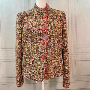 ARMANI Multi-Color Boucle Blazer Jacket 6